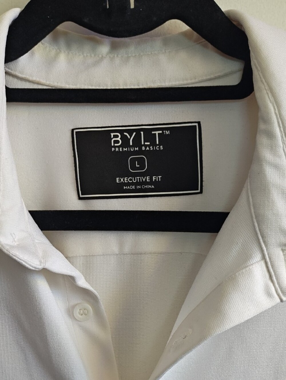 BYLT Men's White Long-Sleeve Button-Down Shirt - Picture 2 of 13